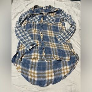 Maurice’s, Blue, Yellow, and White Flannel